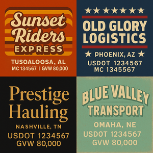 Custom Truck Door Sign Decal Stickers For Business, Trucking Business, Work Trucks (2-Pack)