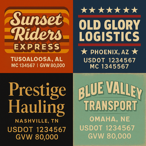 Custom Truck Door Sign Decal Stickers For Business, Trucking Business, Work Trucks (2-Pack)