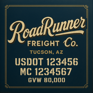 Custom Truck Door Sign Decal Stickers For Business, Trucking Business, Work Trucks (2-Pack)