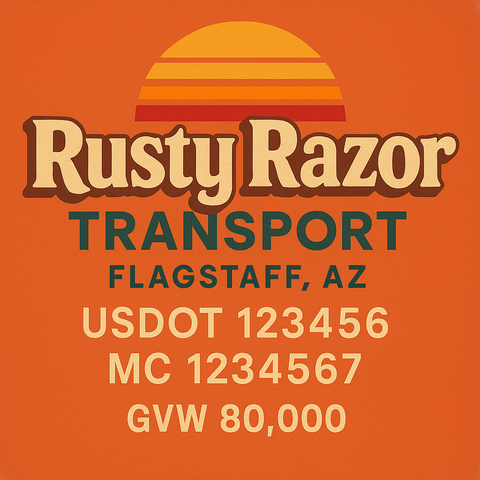 Custom Truck Door Sign Decal Stickers For Business, Trucking Business, Work Trucks (2-Pack)