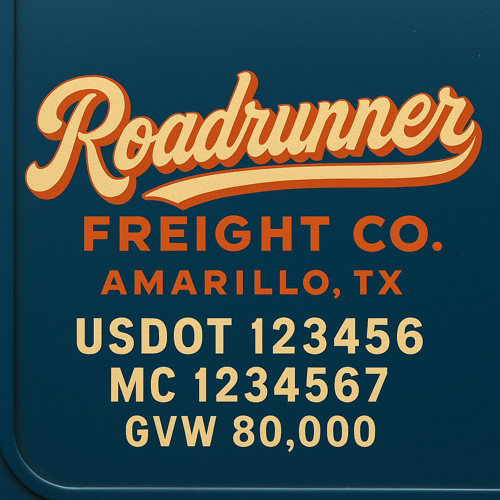 Custom Truck Door Sign Decal Stickers For Business, Trucking Business, Work Trucks (2-Pack)