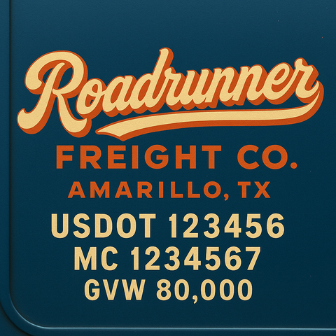 Custom Truck Door Sign Decal Stickers For Business, Trucking Business, Work Trucks (2-Pack)