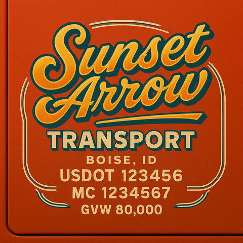 Custom Truck Door Sign Decal Stickers For Business, Trucking Business, Work Trucks (2-Pack)