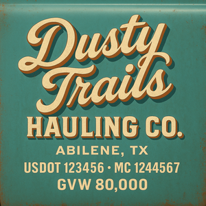 Custom Truck Door Sign Decal Stickers For Business, Trucking Business, Work Trucks (2-Pack)