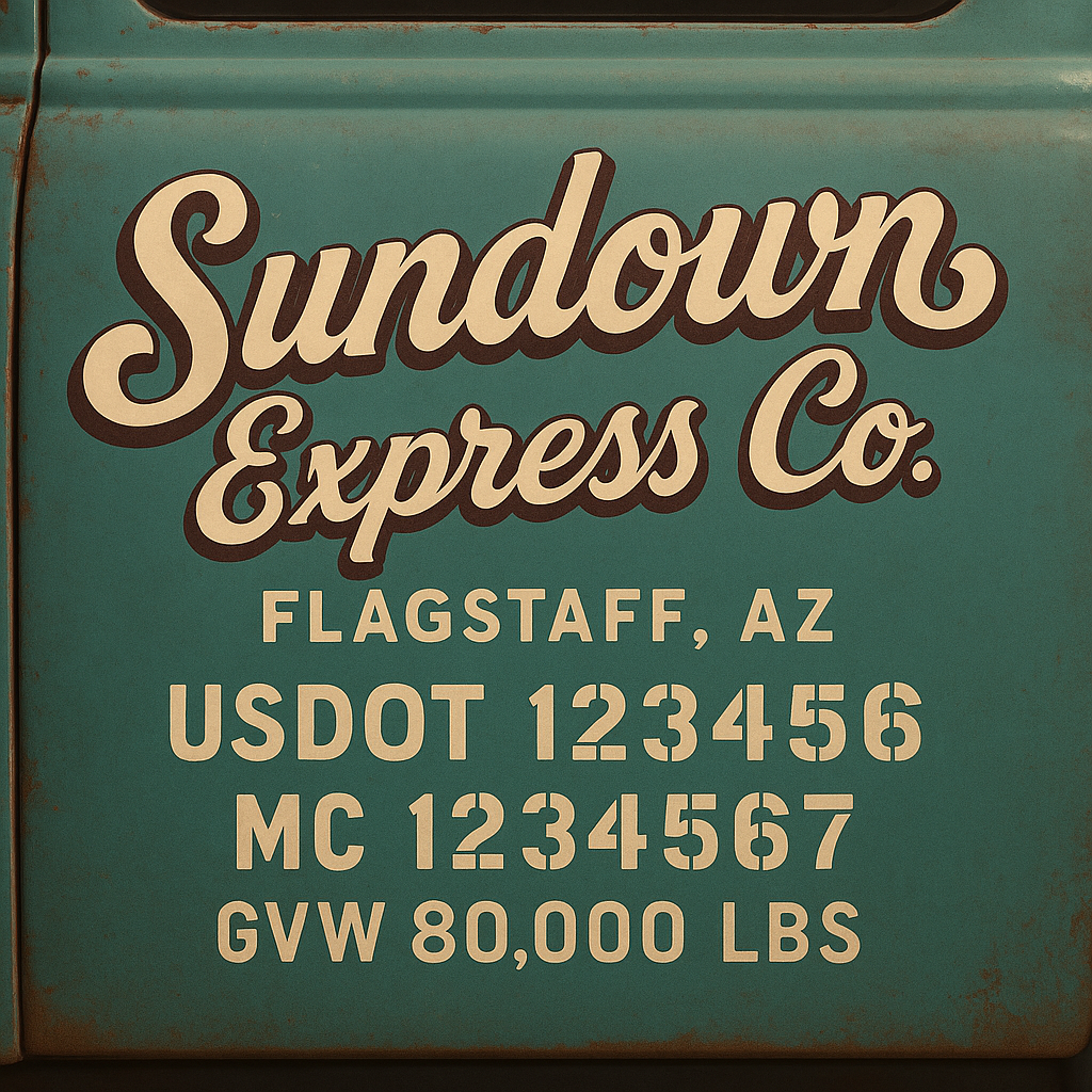 Custom Truck Door Sign Decal Stickers For Business, Trucking Business, Work Trucks (2-Pack)