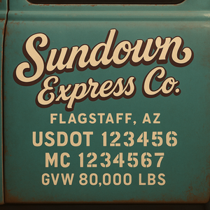 Custom Truck Door Sign Decal Stickers For Business, Trucking Business, Work Trucks (2-Pack)