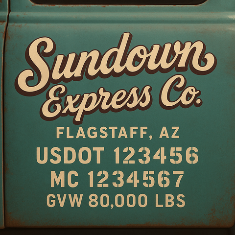 Custom Truck Door Sign Decal Stickers For Business, Trucking Business, Work Trucks (2-Pack)