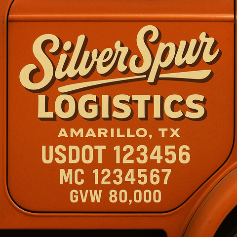 Custom Truck Door Sign Decal Stickers For Business, Trucking Business, Work Trucks (2-Pack)