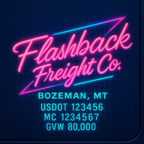 Custom Truck Door Sign Decal Stickers For Business, Trucking Business, Work Trucks (2-Pack)