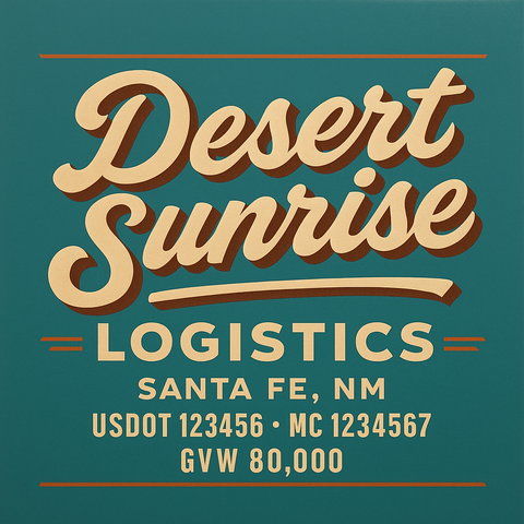 Custom Truck Door Sign Decal Stickers For Business, Trucking Business, Work Trucks (2-Pack)