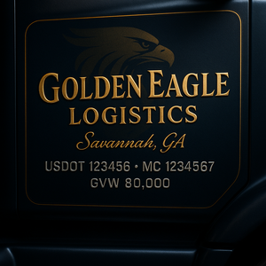 Custom Truck Door Sign Decal Stickers For Business, Trucking Business, Work Trucks (2-Pack)