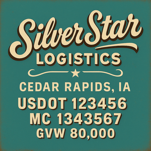 Custom Truck Door Sign Decal Stickers For Business, Trucking Business, Work Trucks (2-Pack)