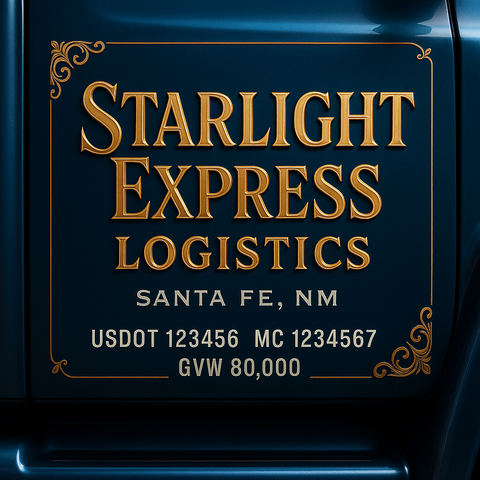 Custom Truck Door Sign Decal Stickers For Business, Trucking Business, Work Trucks (2-Pack)