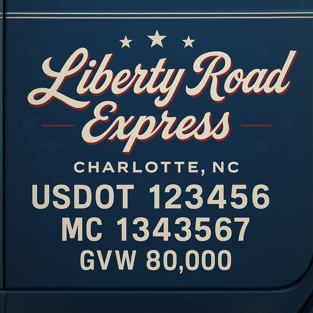 Custom Truck Door Sign Decal Stickers For Business, Trucking Business ...