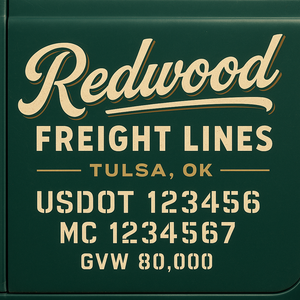 Custom Truck Door Sign Decal Stickers For Business, Trucking Business, Work Trucks (2-Pack) (Copy)