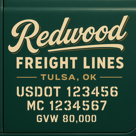 Custom Truck Door Sign Decal Stickers For Business, Trucking Business, Work Trucks (2-Pack) (Copy)