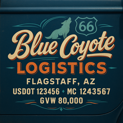 Custom Truck Door Sign Decal Stickers For Business, Trucking Business, Work Trucks (2-Pack)