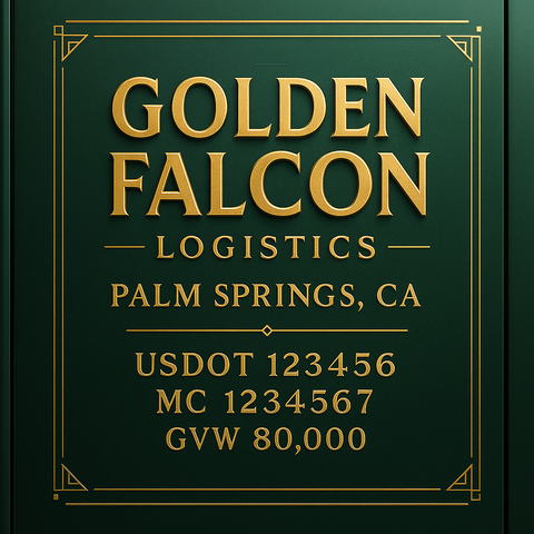 Custom Truck Door Sign Decal Stickers For Business, Trucking Business, Work Trucks (2-Pack)