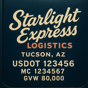 Custom Truck Door Sign Decal Stickers For Business, Trucking Business, Work Trucks (2-Pack)