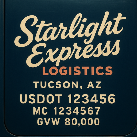 Custom Truck Door Sign Decal Stickers For Business, Trucking Business, Work Trucks (2-Pack)