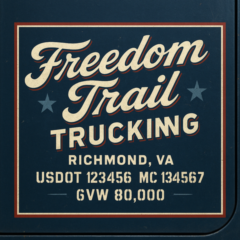 Custom Truck Door Sign Decal Stickers For Business, Trucking Business, Work Trucks (2-Pack)