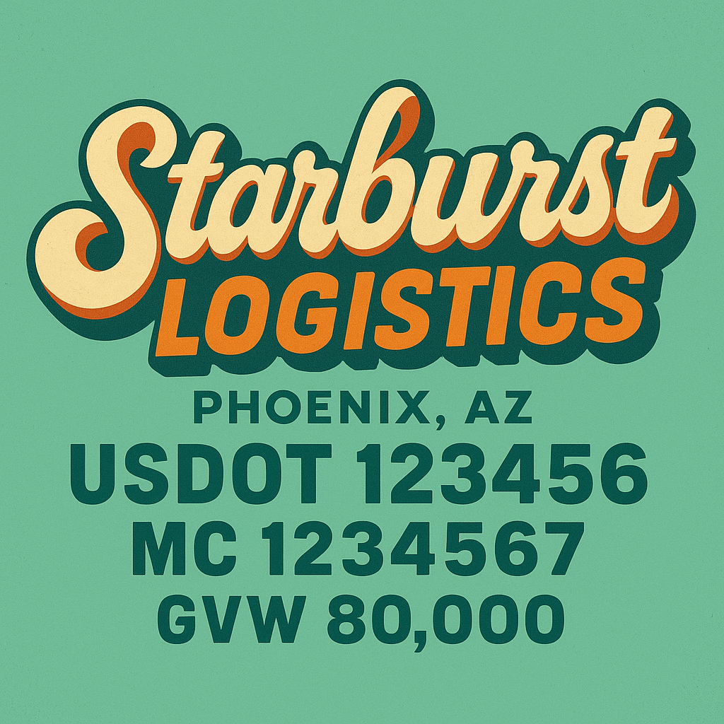 Custom Truck Door Sign Decal Stickers For Business, Trucking Business, Work Trucks (2-Pack)