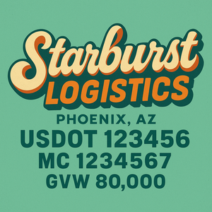 Custom Truck Door Sign Decal Stickers For Business, Trucking Business, Work Trucks (2-Pack)