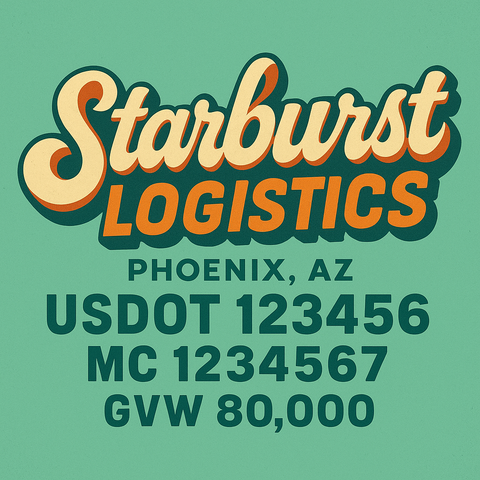 Custom Truck Door Sign Decal Stickers For Business, Trucking Business, Work Trucks (2-Pack)