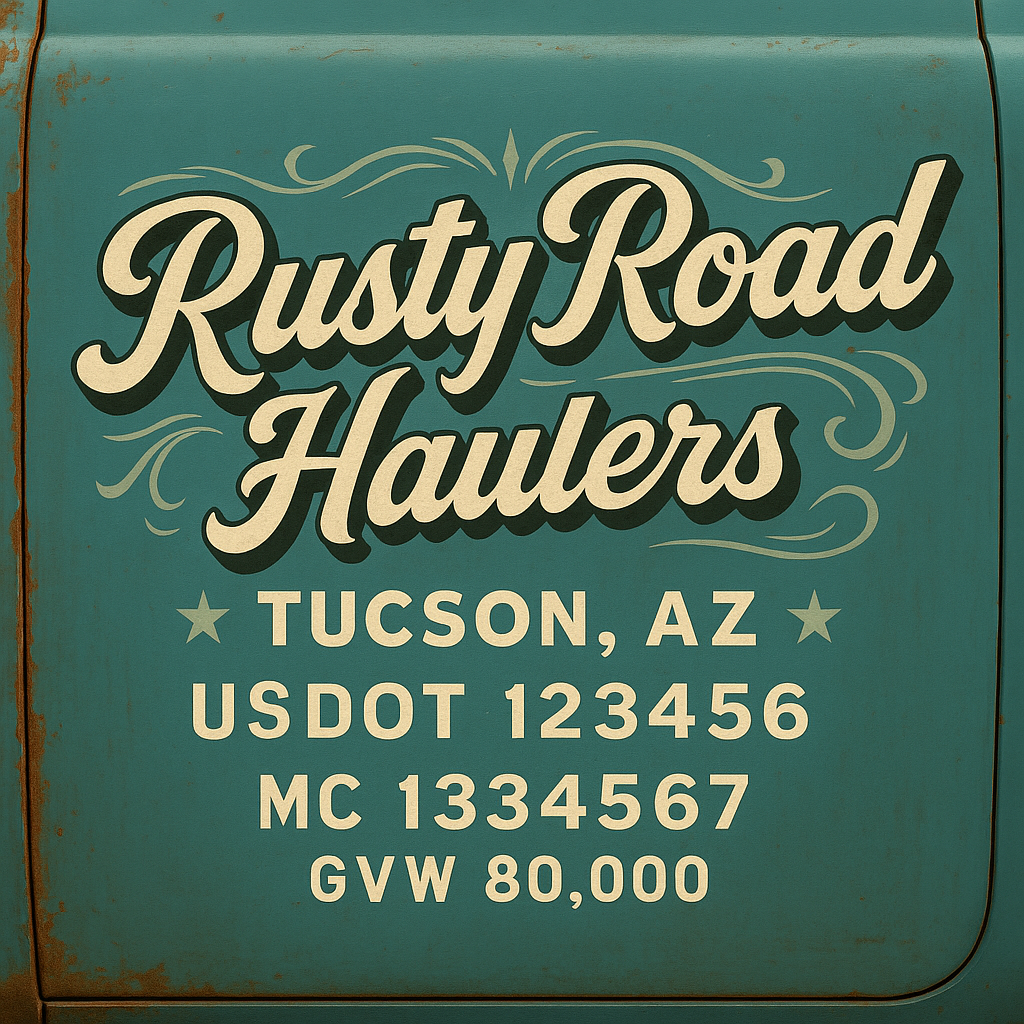 Custom Truck Door Sign Decal Stickers For Business, Trucking Business, Work Trucks (2-Pack)