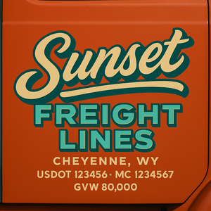 Custom Truck Door Sign Decal Stickers For Business, Trucking Business, Work Trucks (2-Pack)