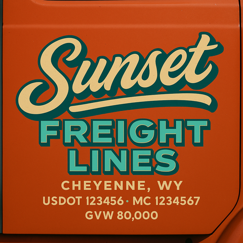 Custom Truck Door Sign Decal Stickers For Business, Trucking Business, Work Trucks (2-Pack)