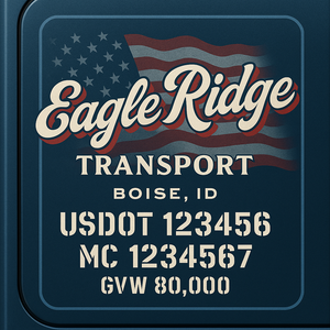Custom Truck Door Sign Decal Stickers For Business, Trucking Business, Work Trucks (2-Pack)