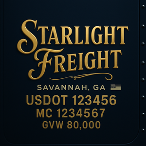 Custom Truck Door Sign Decal Stickers For Business, Trucking Business, Work Trucks (2-Pack)