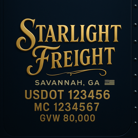 Custom Truck Door Sign Decal Stickers For Business, Trucking Business, Work Trucks (2-Pack)