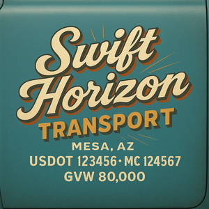 Custom Truck Door Sign Decal Stickers For Business, Trucking Business, Work Trucks (2-Pack)