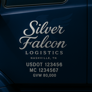 Custom Truck Door Sign Decal Stickers For Business, Trucking Business, Work Trucks (2-Pack)