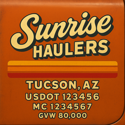 Custom Truck Door Sign Decal Stickers For Business, Trucking Business, Work Trucks (2-Pack)