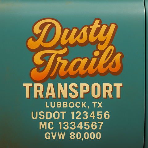 Custom Truck Door Sign Decal Stickers For Business, Trucking Business, Work Trucks (2-Pack)