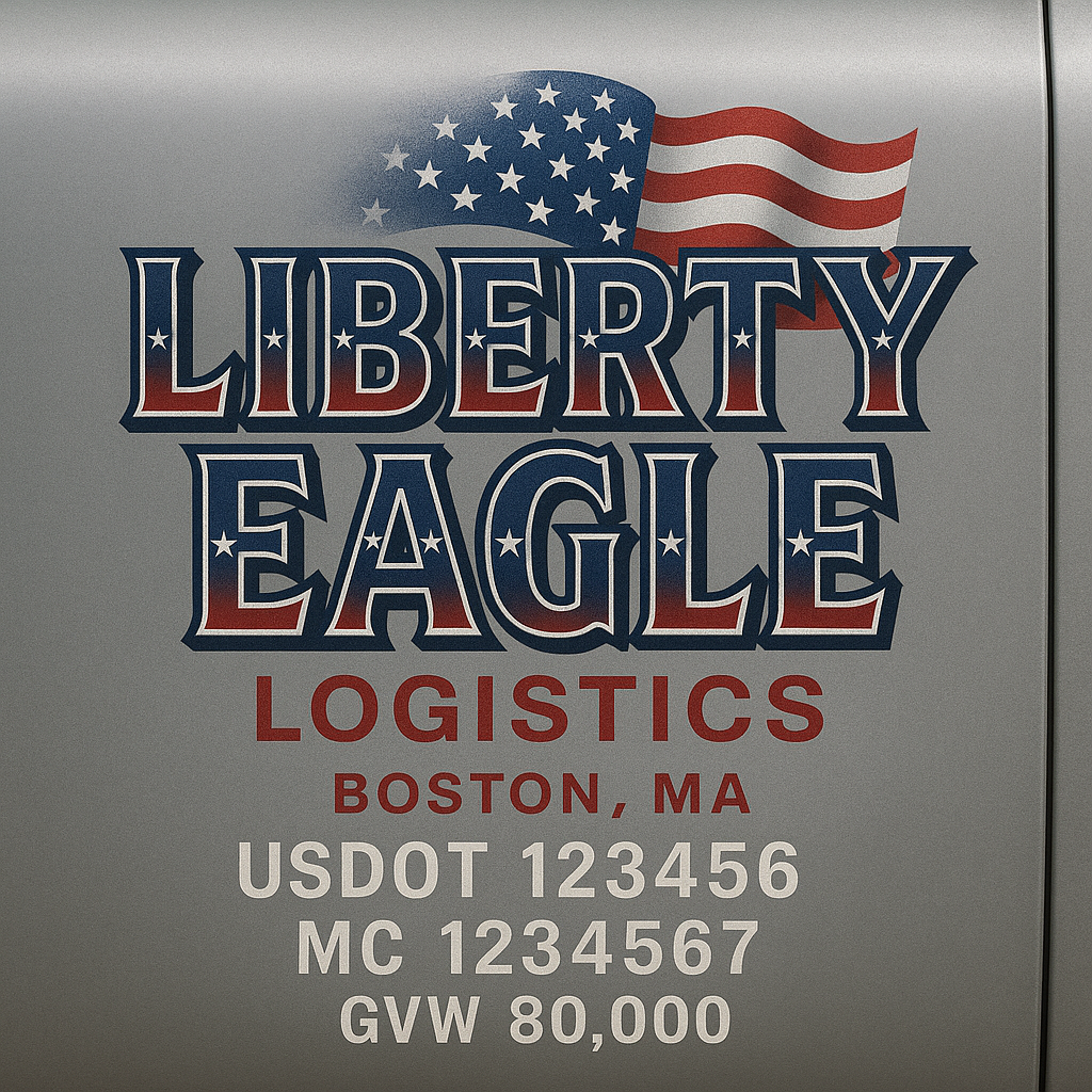 Custom Truck Door Sign Decal Stickers For Business, Trucking Business, Work Trucks (2-Pack)