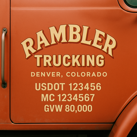 Custom Truck Door Sign Decal Stickers For Business, Trucking Business, Work Trucks (2-Pack)