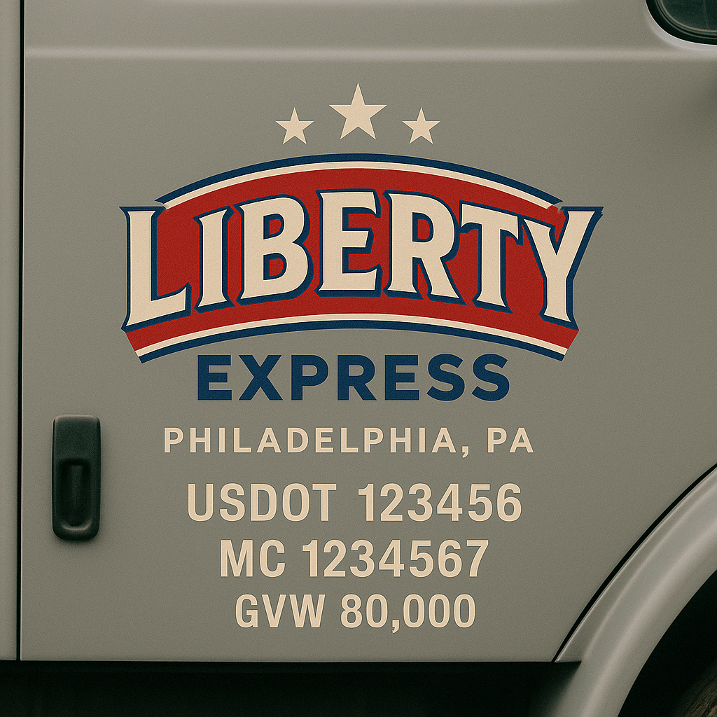 Custom Truck Door Sign Decal Stickers For Business, Trucking Business, Work Trucks (2-Pack)