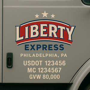 Custom Truck Door Sign Decal Stickers For Business, Trucking Business, Work Trucks (2-Pack)