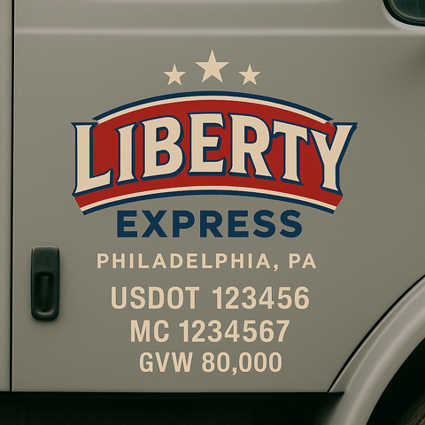 Custom Truck Door Sign Decal Stickers For Business, Trucking Business, Work Trucks (2-Pack)