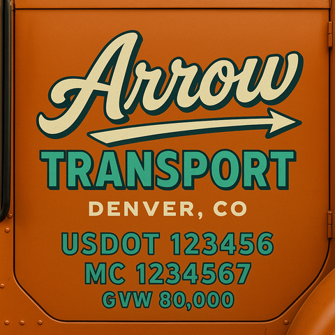 Custom Truck Door Sign Decal Stickers For Business, Trucking Business, Work Trucks (2-Pack)