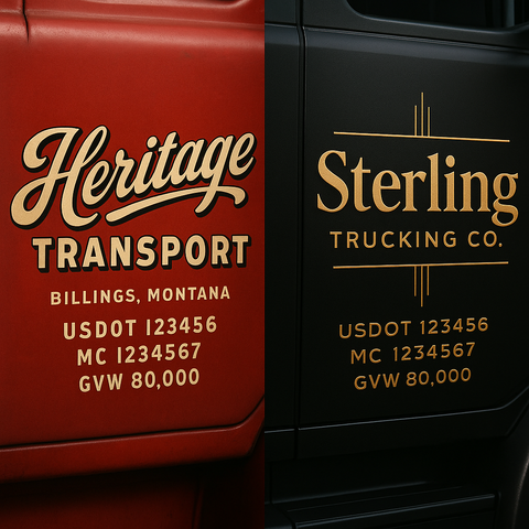 Custom Truck Door Sign Decal Stickers For Business, Trucking Business, Work Trucks (2-Pack)
