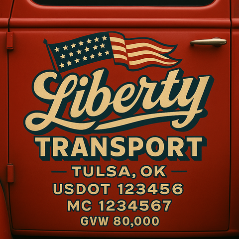 Custom Truck Door Sign Decal Stickers For Business, Trucking Business, Work Trucks (2-Pack)