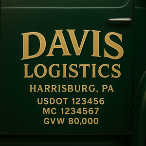 Custom Truck Door Sign Decal Stickers For Business, Trucking Business, Work Trucks (2-Pack)