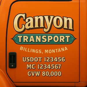 Custom Truck Door Sign Decal Stickers For Business, Trucking Business, Work Trucks (2-Pack)