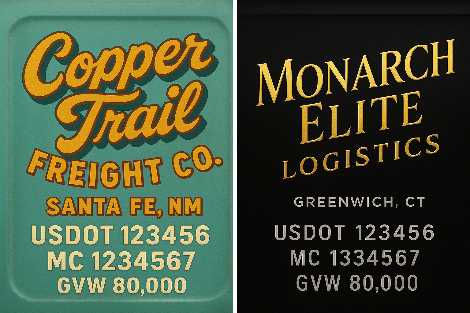Custom Truck Door Sign Decal Stickers For Business, Trucking Business, Work Trucks (2-Pack)