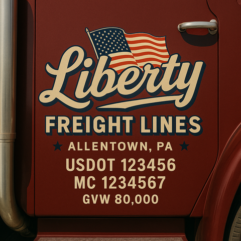 Custom Truck Door Sign Decal Stickers For Business, Trucking Business, Work Trucks (2-Pack)